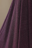 Charme Une ligne violette robe de bal avec avant divisée