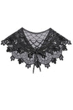 Zapaka Cape Femme Paillettes Fleur Noire Années 1920