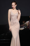 Robe de soirée longue abricot