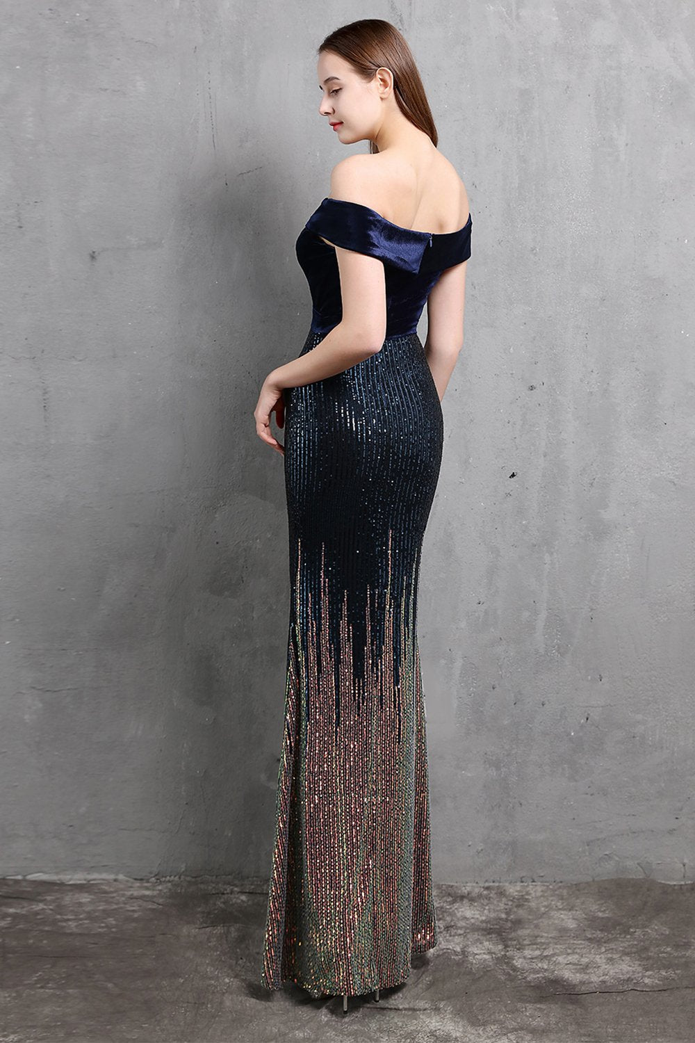 Robe de soiree dorée Longue Prom