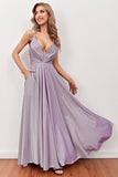 Robe long prom avec bretelles
