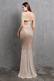 Robe de soiree dorée Longue Prom