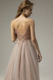 Robe longue de bal de V-cou avec la fente