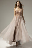 Robe longue de bal de V-cou avec la fente