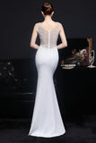 Robe de soirée longue abricot