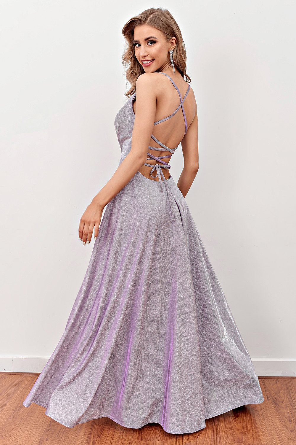 Robe long prom avec bretelles