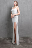 Gold Mermaid Sequin V Neck Prom Robe
