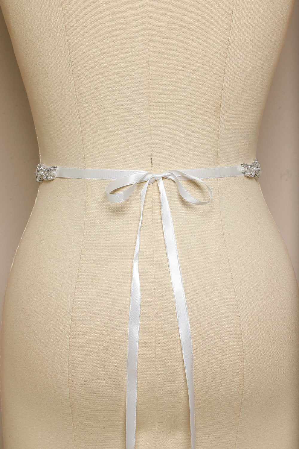 Ceinture blanche avec Rhinstone