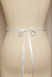 Ceinture blanche avec Rhinstone