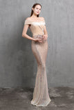 Robe de soiree dorée Longue Prom