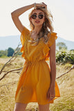 Robe d’été manches batwing jaunes