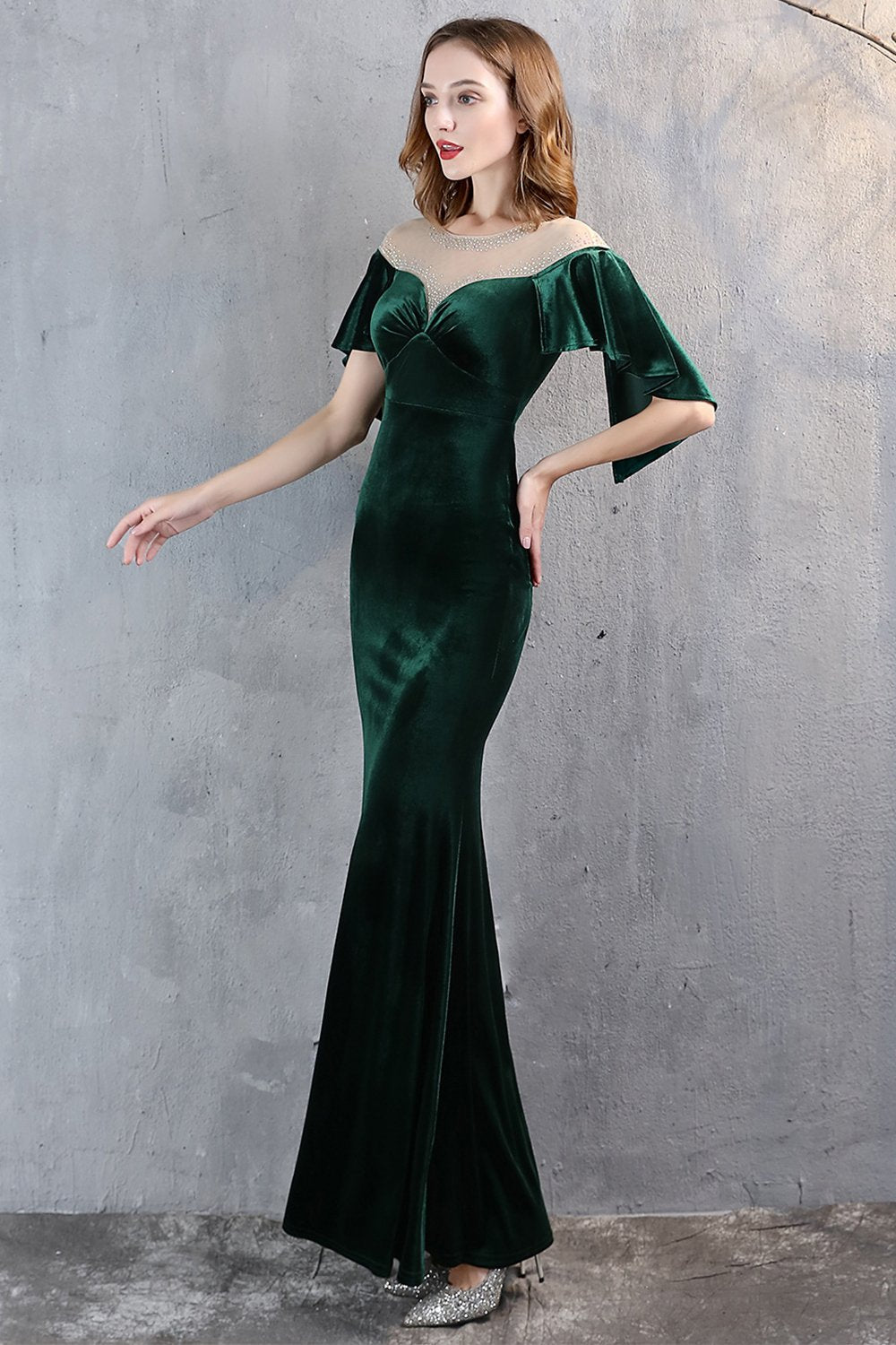 Robe Champagne Long Prom