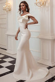 Une épaule Sirène Bourgogne Robe de bal