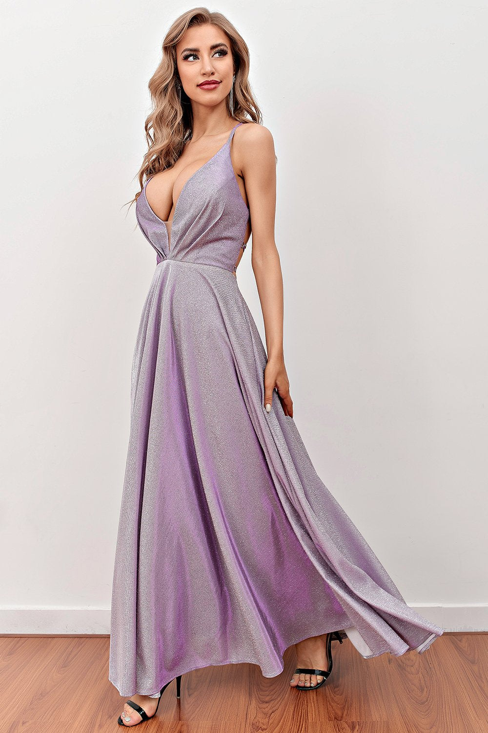 Robe long prom avec bretelles