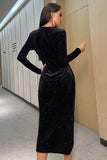 Robe Formelle Noire en velours
