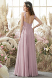 Robe Blush de demoiselle d’honneur en mousseline de soie