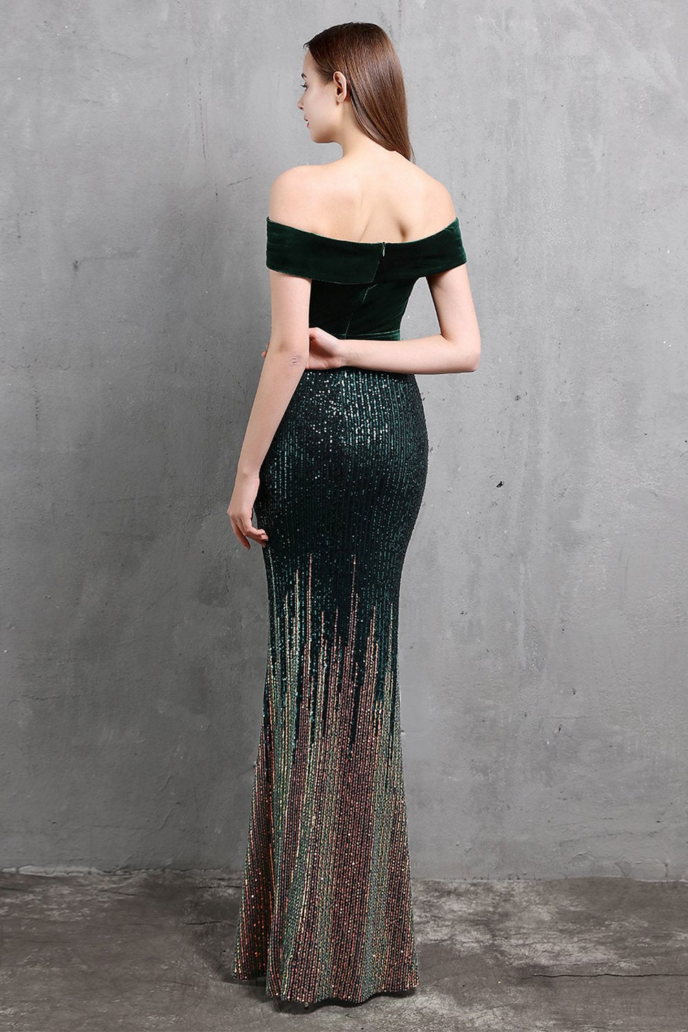 Robe de soiree dorée Longue Prom