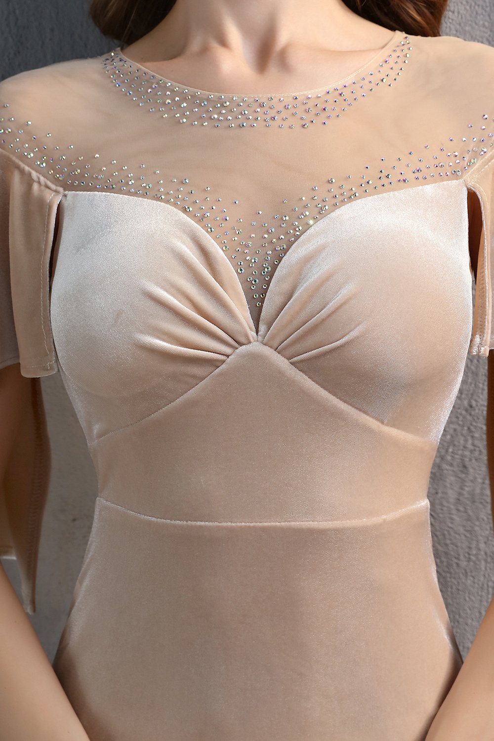 Robe Champagne Long Prom