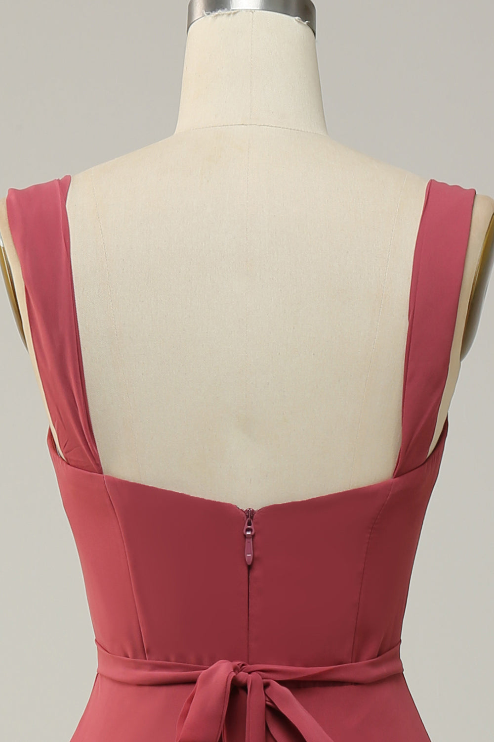 Robe de demoiselle d’honneur longue sans manches chérie avec fente