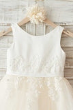 Filles Bambi Ivory Broderie Anglaise Tulle Robe