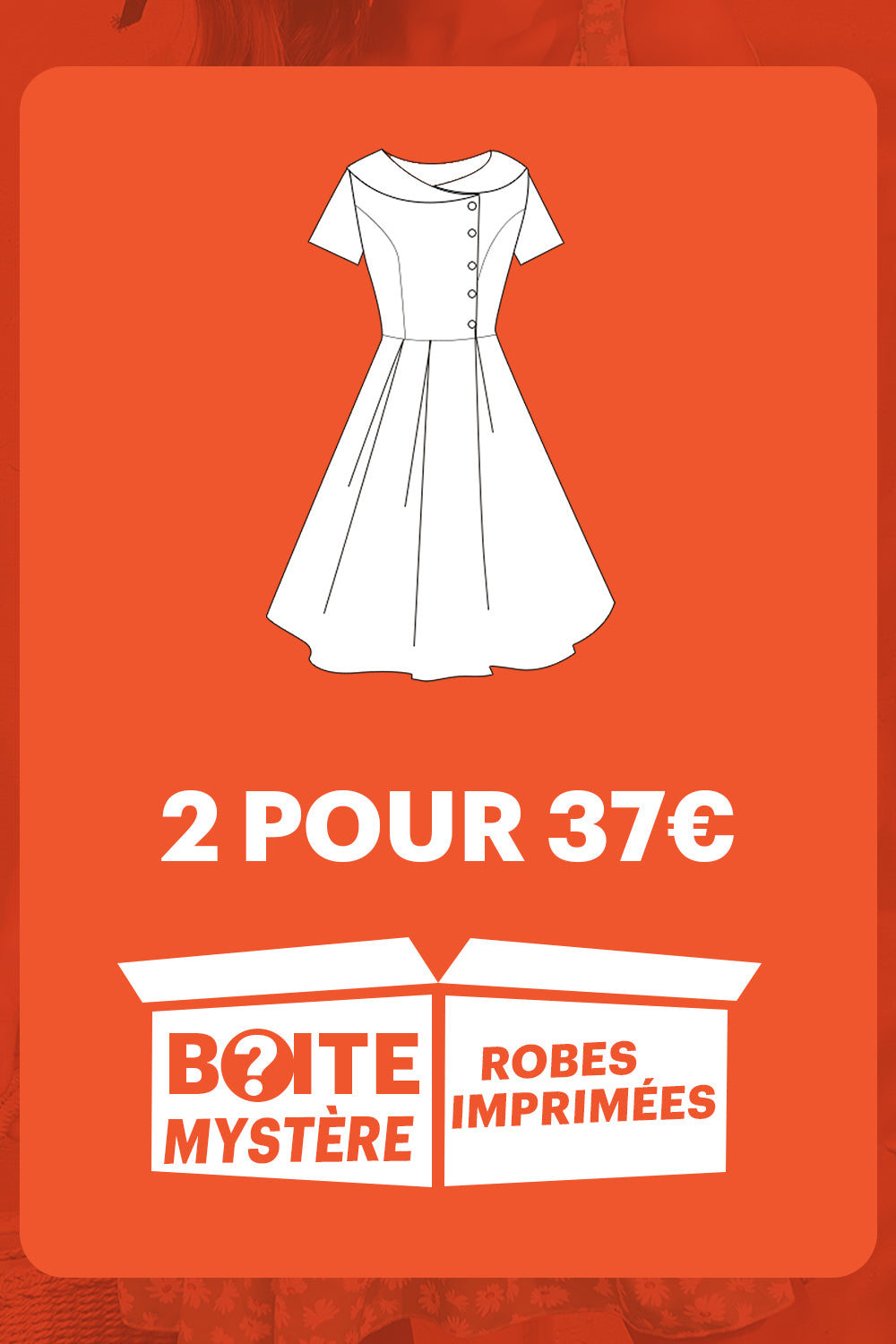 ZAPAKA BOÎTE MYSTÈRE de 2Pc Robes Imprimées
