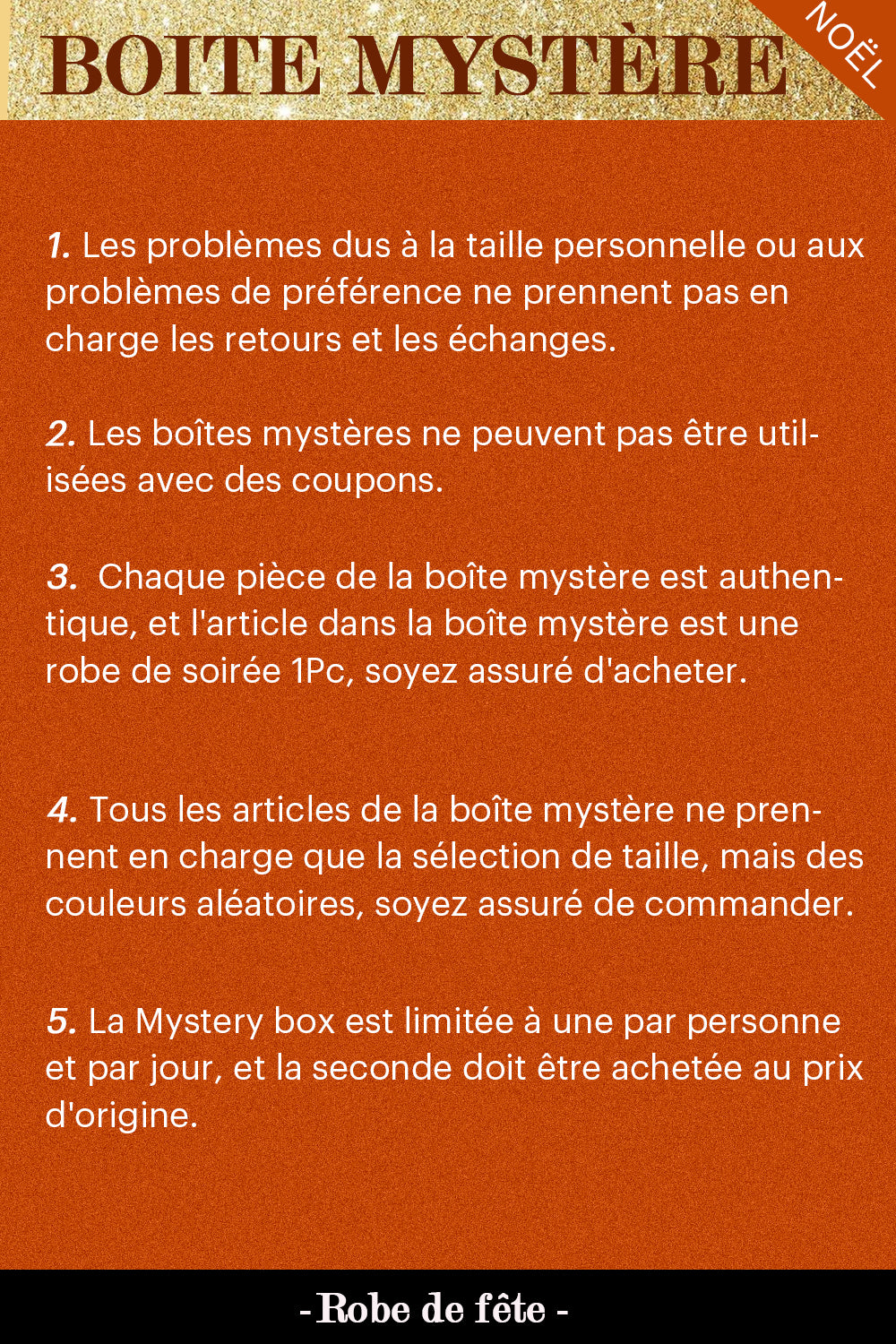 ZAPAKA BOÎTE MYSTÈRE de 1Pc Robe de soirée