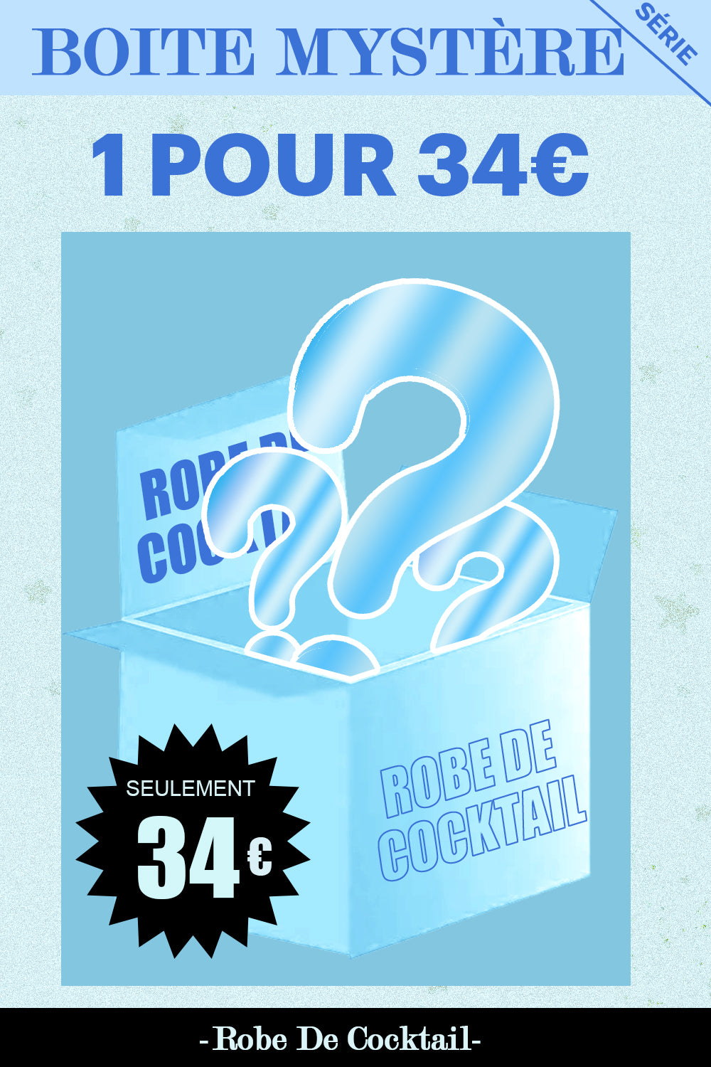 ZAPAKA BOÎTE MYSTÈRE de 1Pc Robe de Cocktail