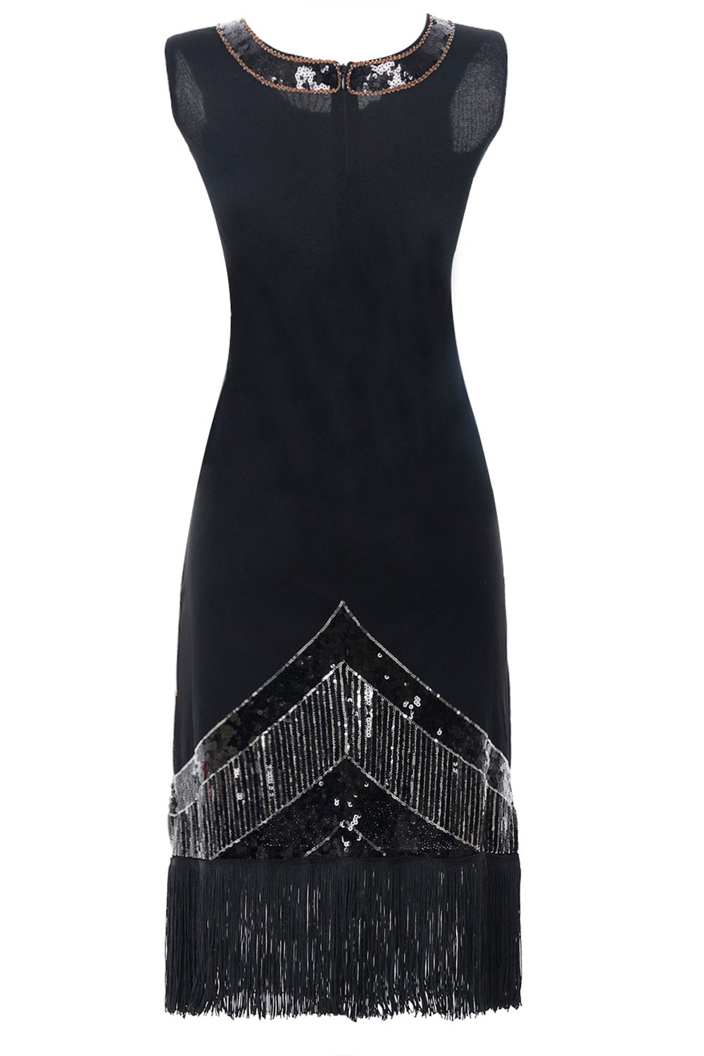 Robe Flapper Noire 1920s