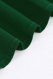Vert V-Neck Manches Courtes Années 50 Swing Robe