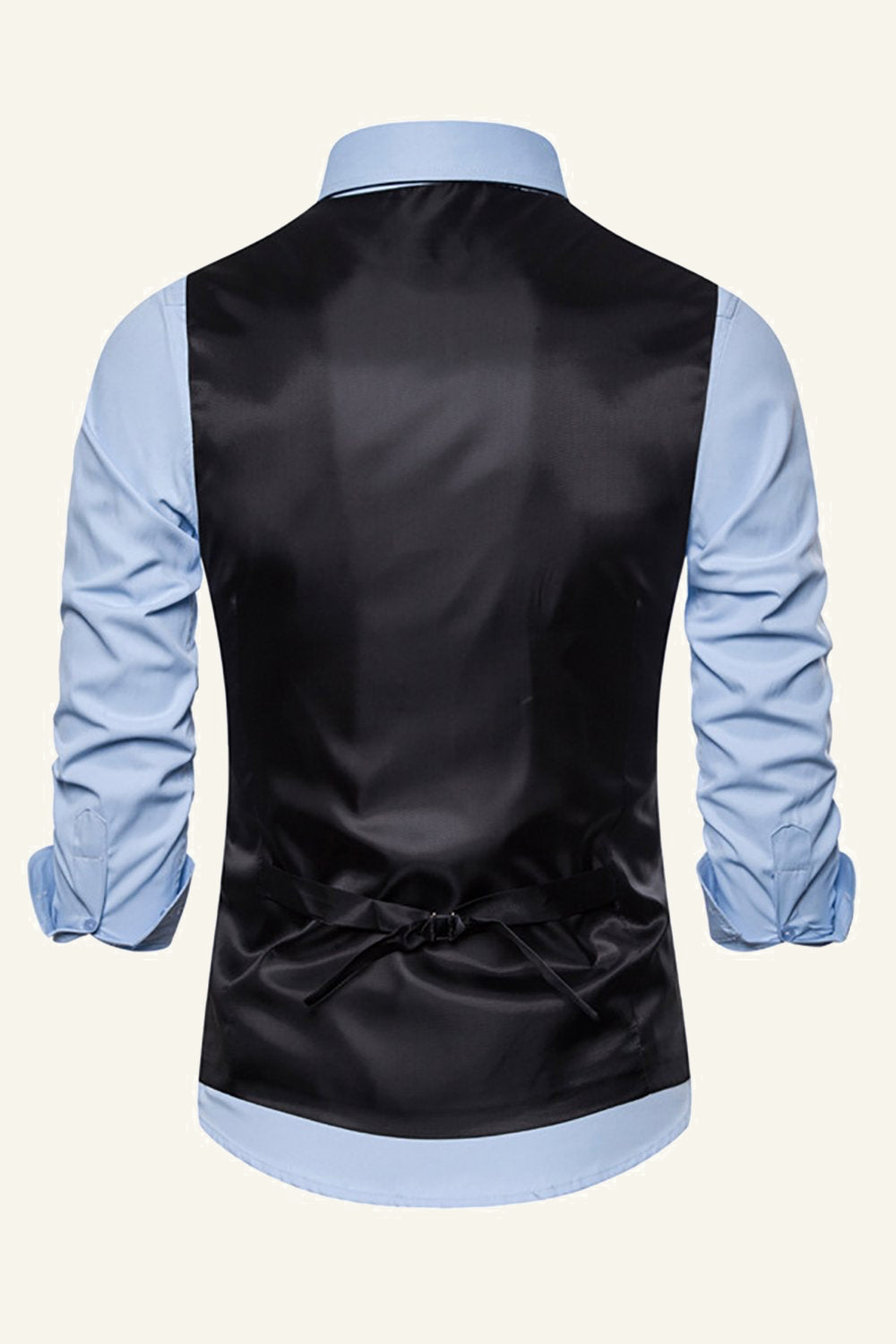 Revers marron Gilet à carreaux pour hommes