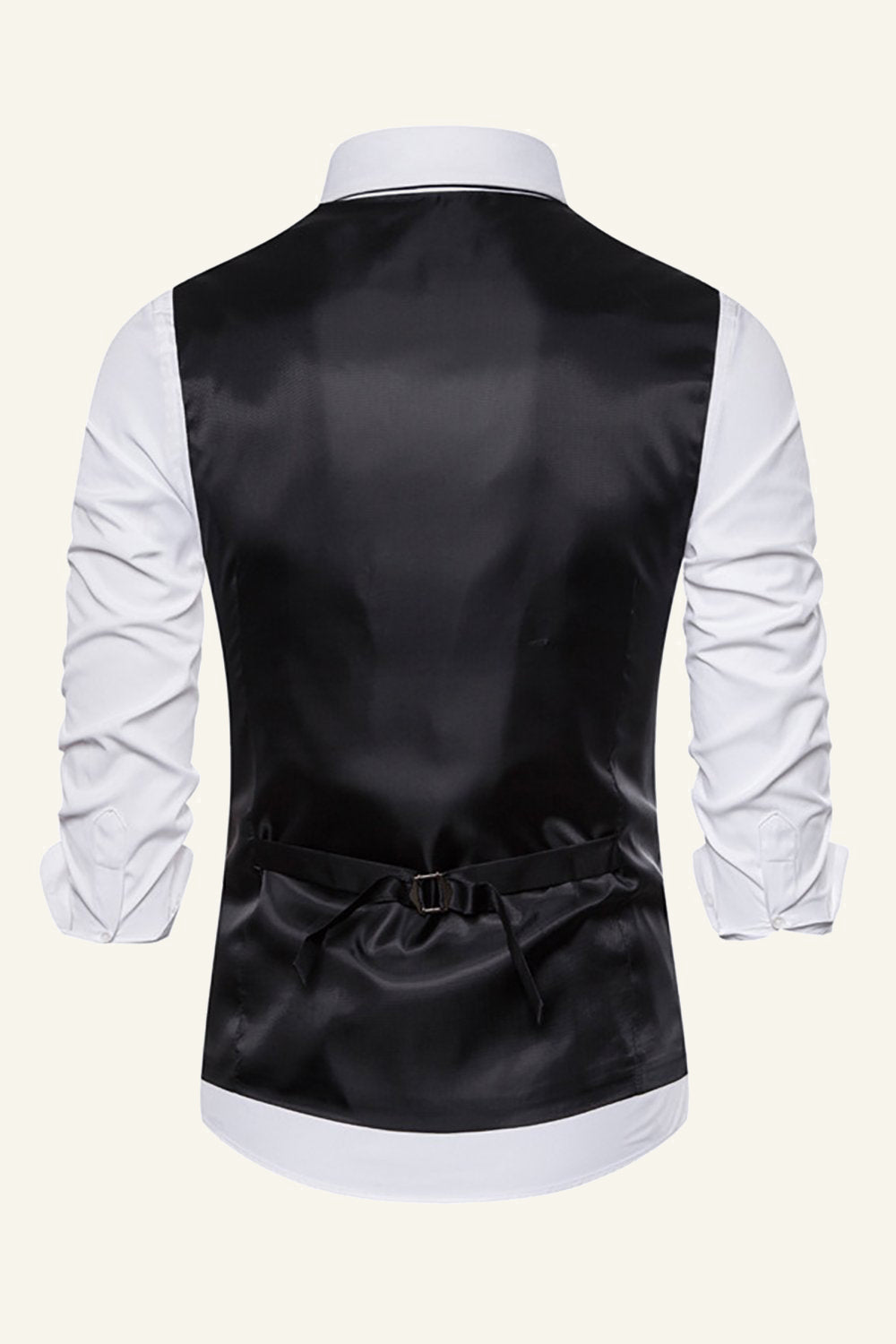 Revers marron Gilet à carreaux pour hommes