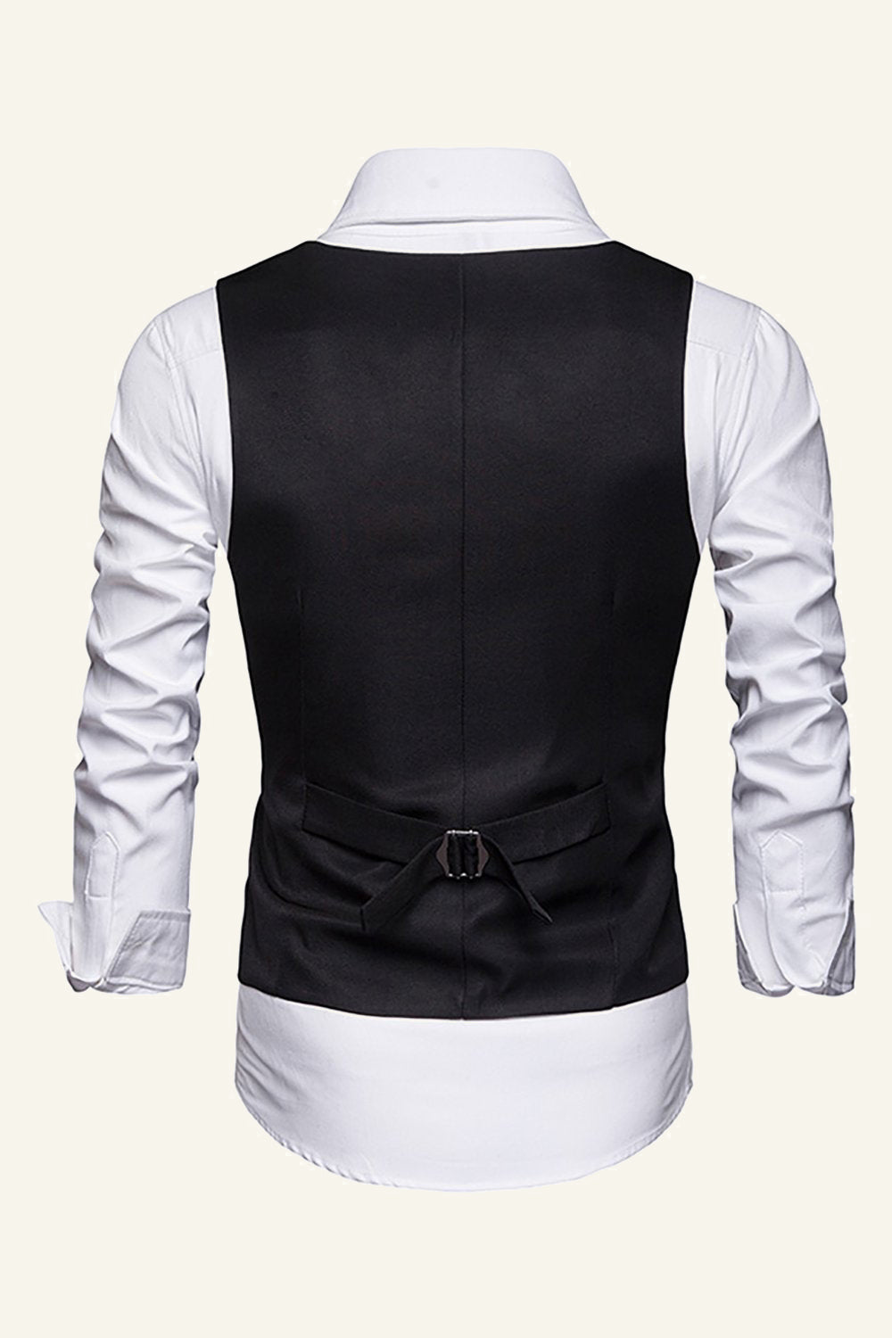 Revers à poitrine unique Gilet de costume homme