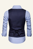 Revers à poitrine unique Gilet de costume homme