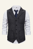 Peak Lapel Single Breasted Men’s Suit Vest