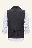 Peak Lapel Single Breasted Men’s Suit Vest