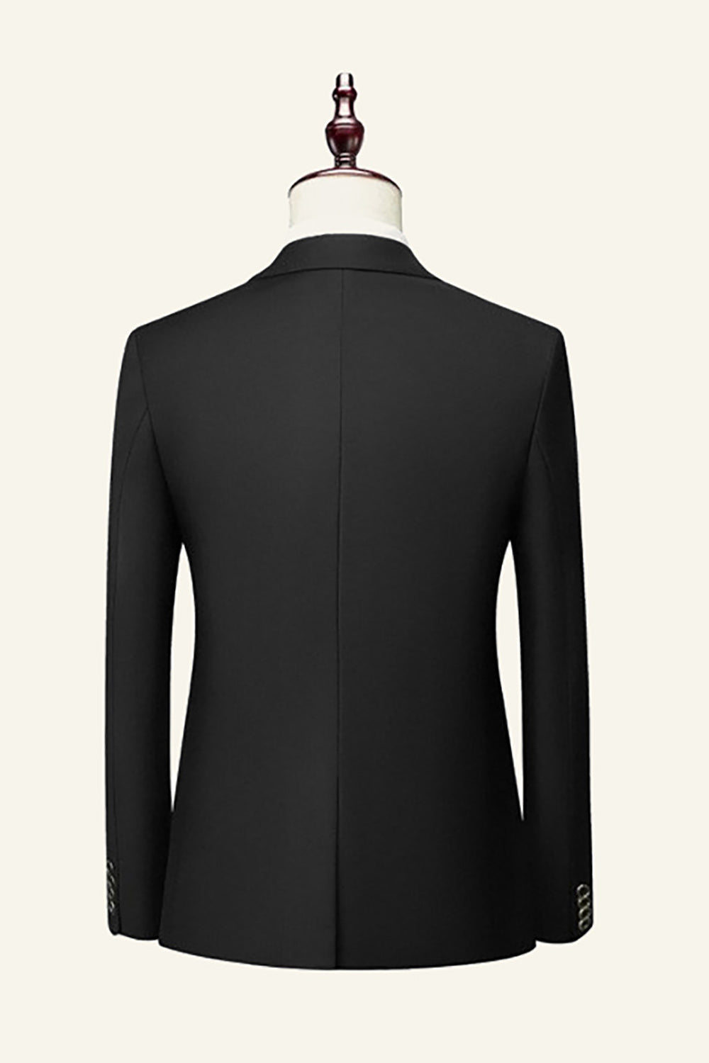 Black Notched Lapel 3 pièces mariage hommes costumes