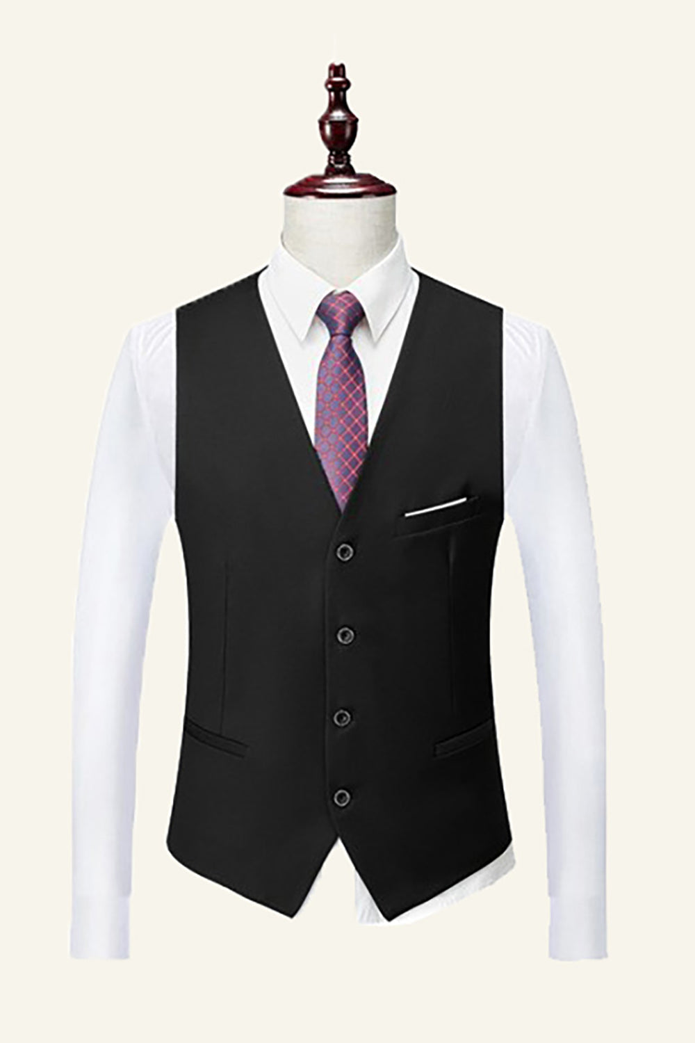 Black Notched Lapel 3 pièces mariage hommes costumes