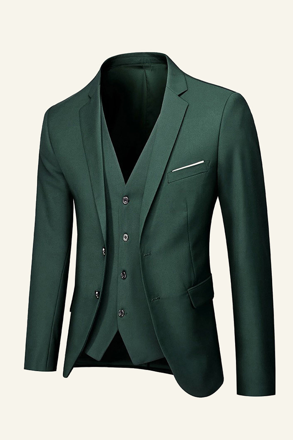 Black Notched Lapel 3 pièces mariage hommes costumes