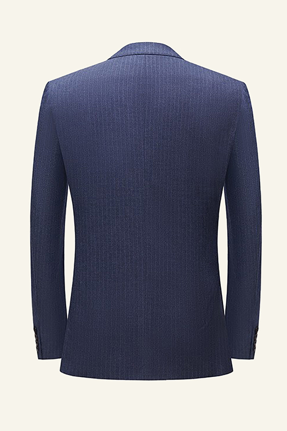 Bleu foncé Pinstriped 3 pièces Hommes Costumes de mariage