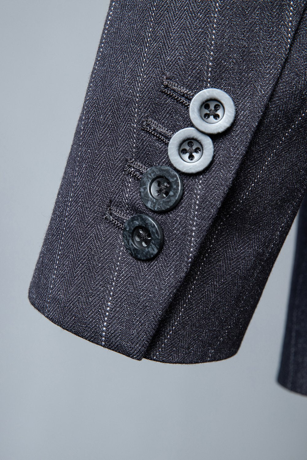 Costume 3 pièces pour homme à revers cranté noir