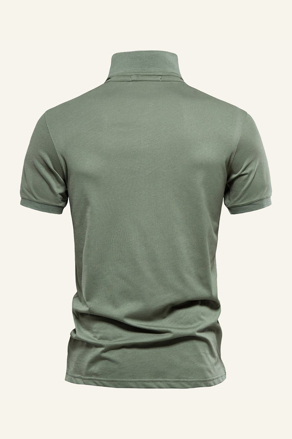 Polo Classique Gris Vert Regular Fit Collot Homme