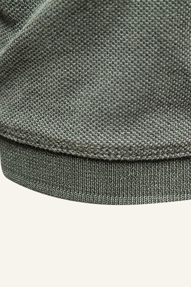 Charger l&#39;image dans la galerie, Classic Grey Green Regular Fit Col Manches Courtes Polo Homme