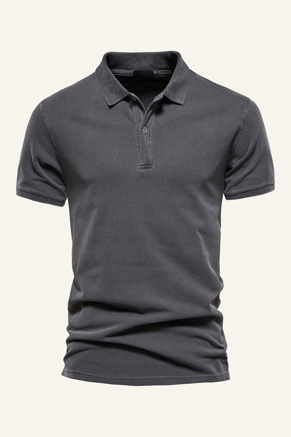 Classic Grey Green Regular Fit Col Manches Courtes Polo Homme