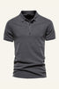 Charger l&#39;image dans la galerie, Classic Grey Green Regular Fit Col Manches Courtes Polo Homme
