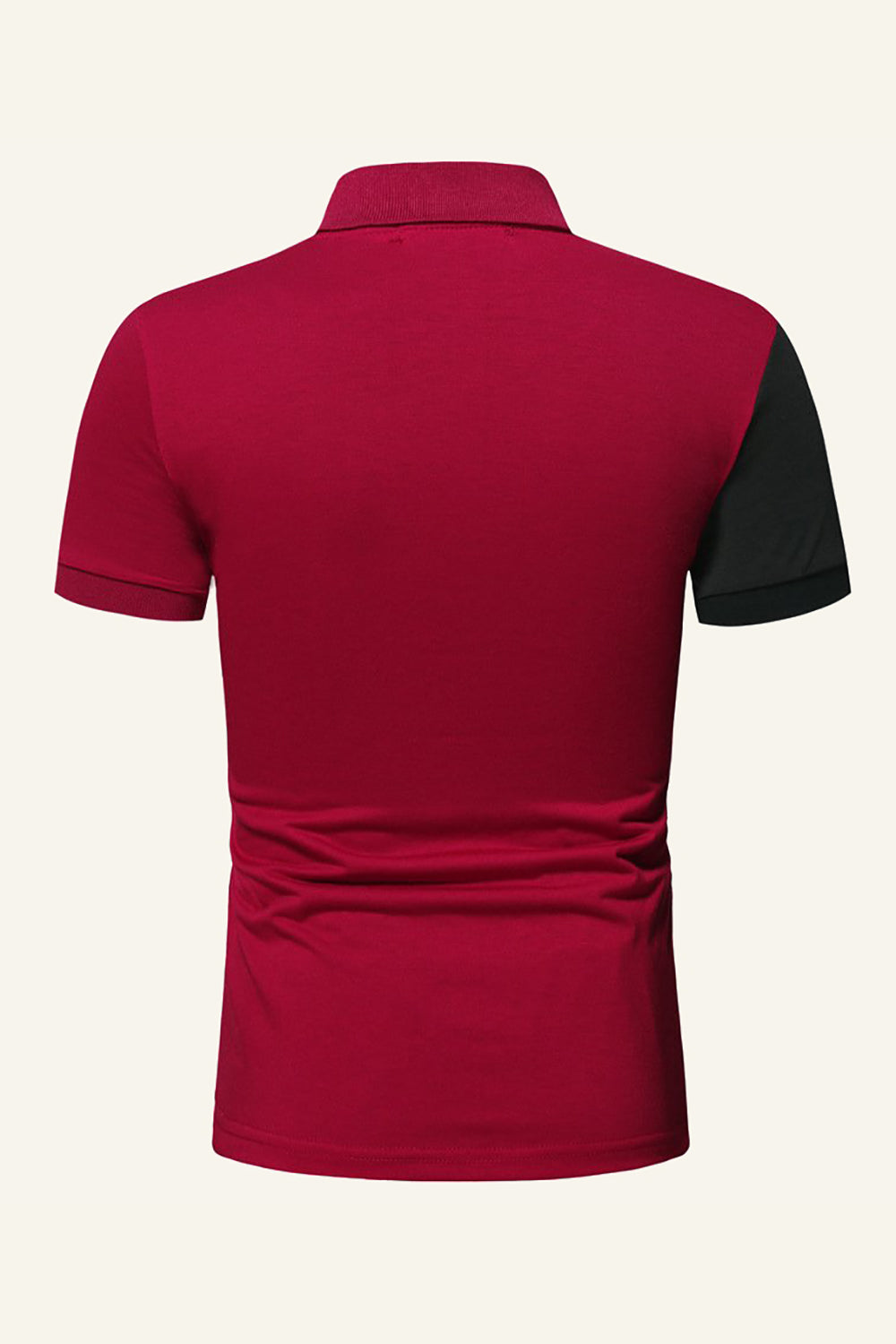 Noir et gris Regular Fit Patchwork Patchwork Polo pour hommes