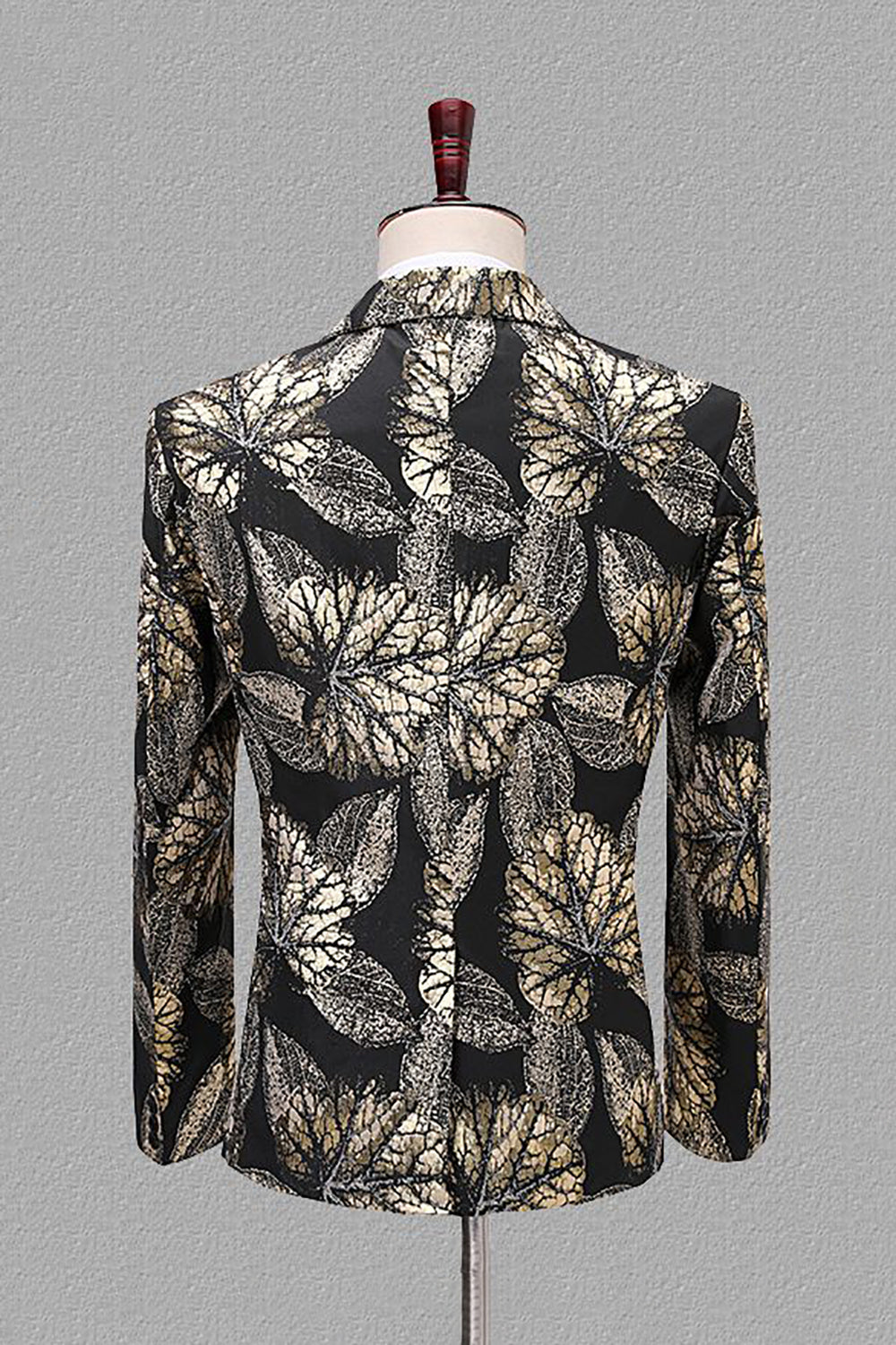 Revers noir et doré Jacquard Blazer pour homme