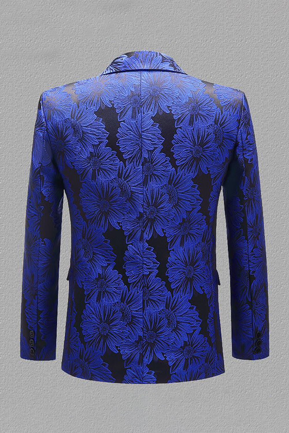 Gris Argent Jacquard Peak Lapel Blazer de bal pour hommes