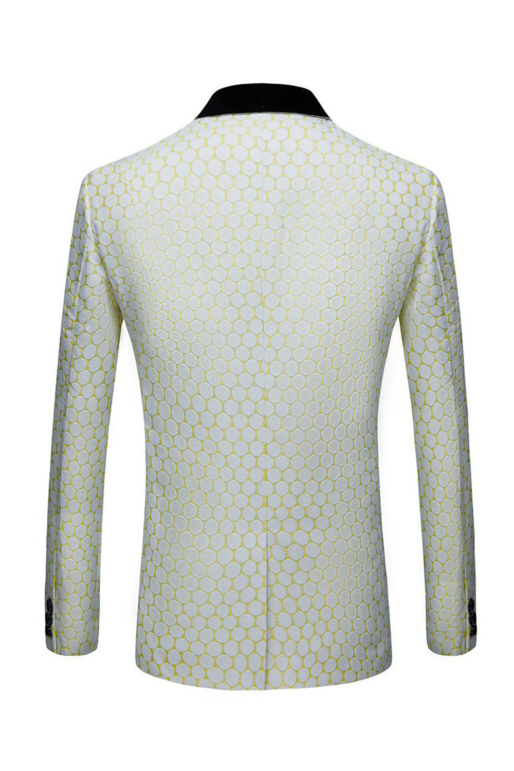 Biege Dots Jacquard 2 pièces costumes de bal pour hommes