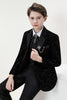 Charger l&#39;image dans la galerie, Sparkly Black Slim Fit Ensemble de costume formel 3 pièces pour garçons