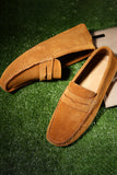 Brown Suede Party Chaussures Homme